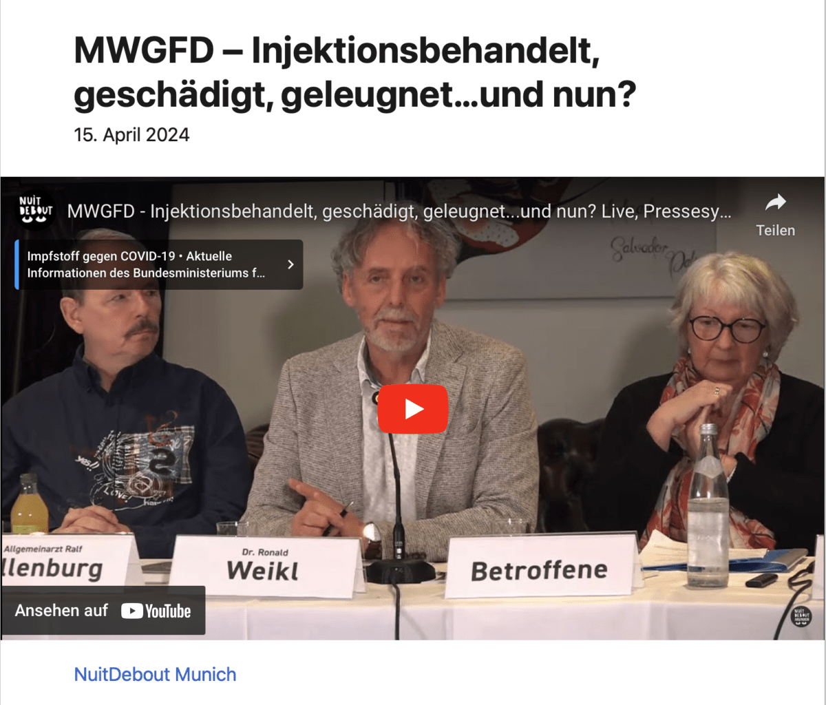 MWGFD – Injektionsbehandelt, geschädigt, geleugnet…und nun?