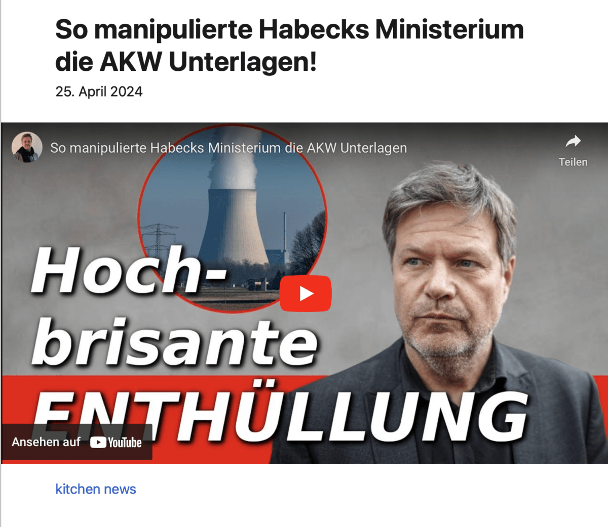 So manipulierte Habecks Ministerium die AKW Unterlagen!