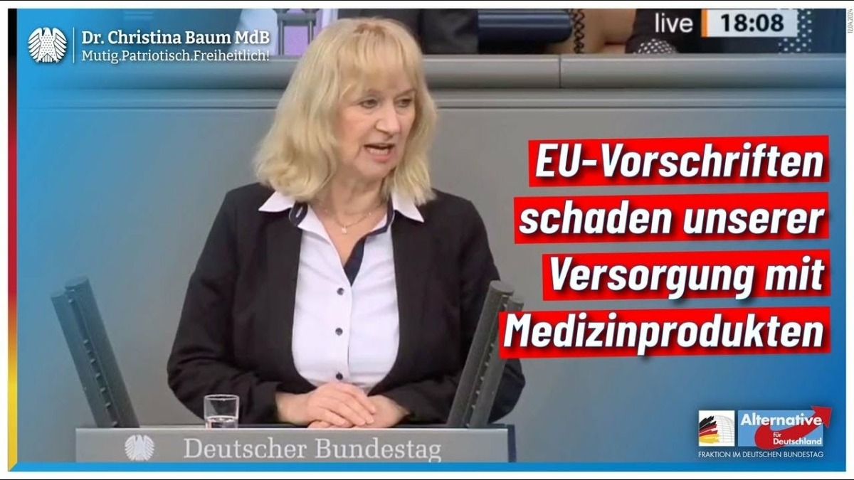Dr. Christina Baum MdB – Rede & PM: EU-Vorschritften schaden unserer Versorgung mit Medizinprodukten