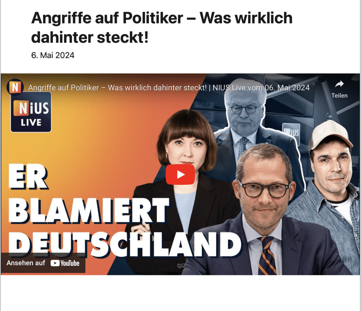 Angriffe auf Politiker – Was wirklich dahinter steckt!