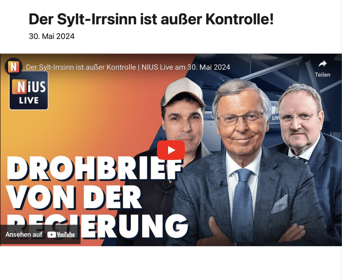 Der Sylt-Irrsinn ist außer Kontrolle!