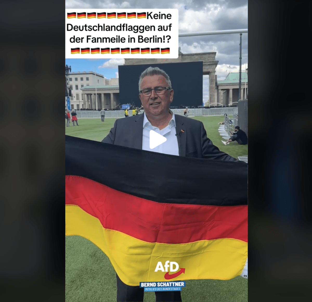 Keine Deutschland-Flaggen auf der Fanmeile der #euro2024 in Berlin!