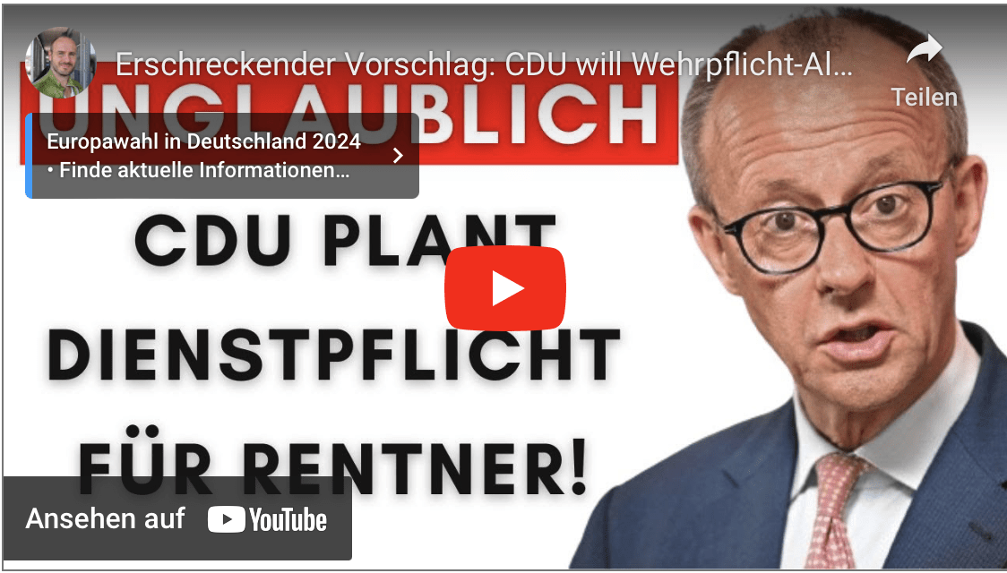 Erschreckender Vorschlag: CDU will Wehrpflicht-Alternative für Rentner!