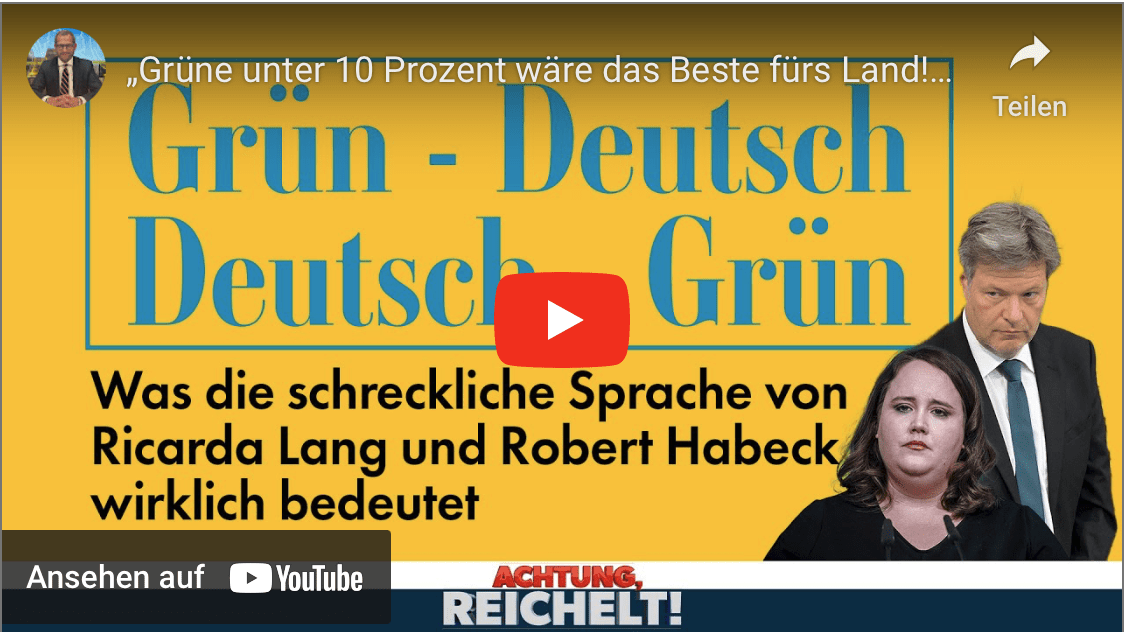 „Grüne unter 10 Prozent wäre das Beste fürs Land!“| Achtung, Reichelt! vom 27.06.2024