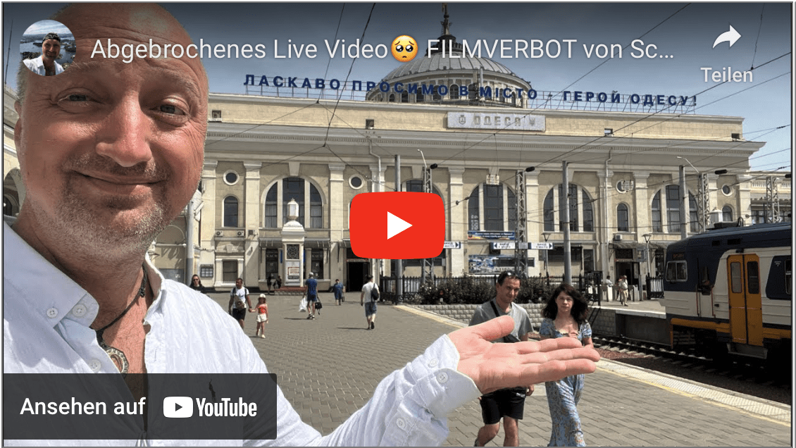 Abgebrochenes Live Video FILMVERBOT von Schäden in Odessa