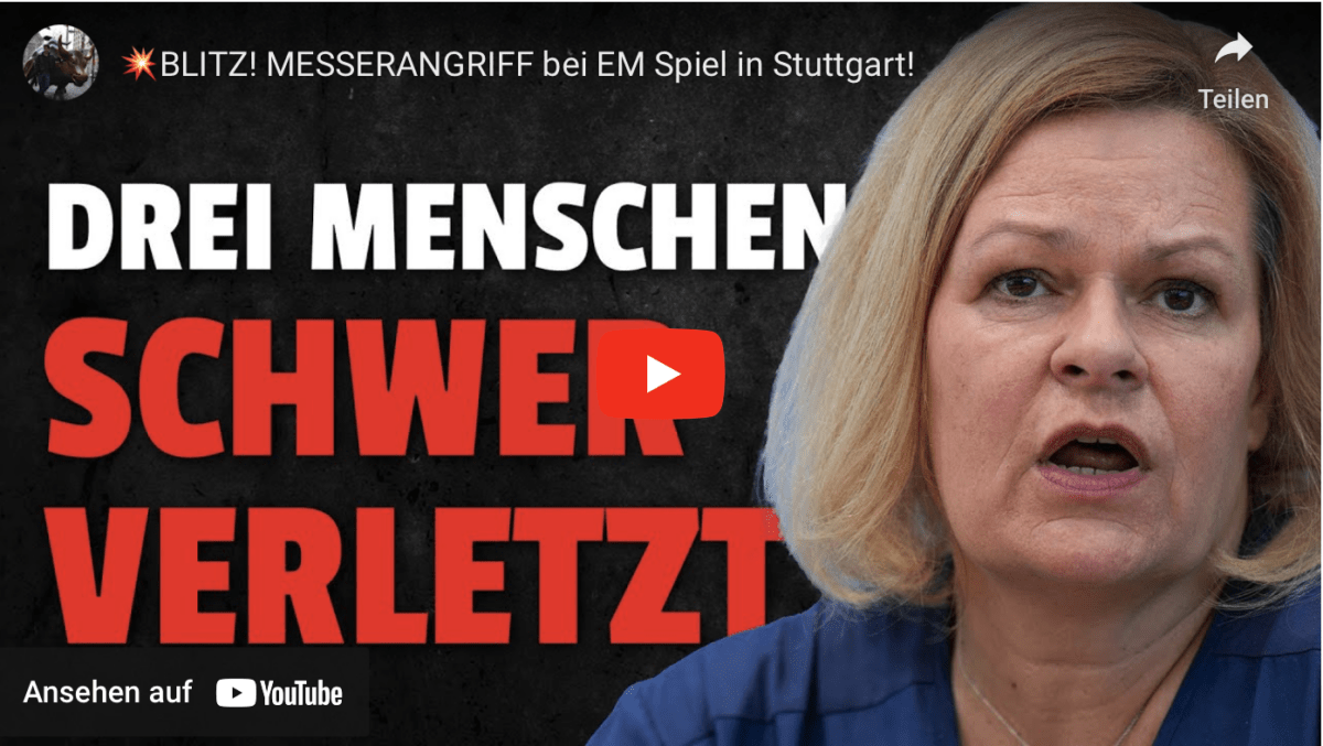 BLITZ! MESSERANGRIFF bei EM Spiel in Stuttgart!