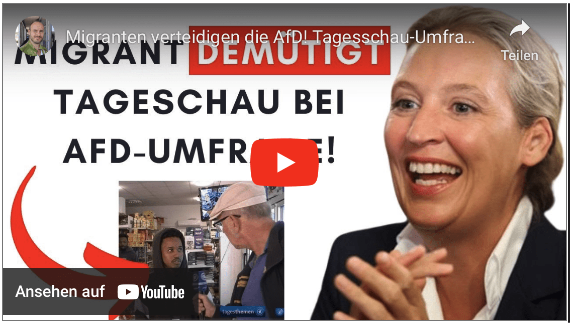 Migranten verteidigen die AfD! Tagesschau-Umfrage geht nach hinten los!