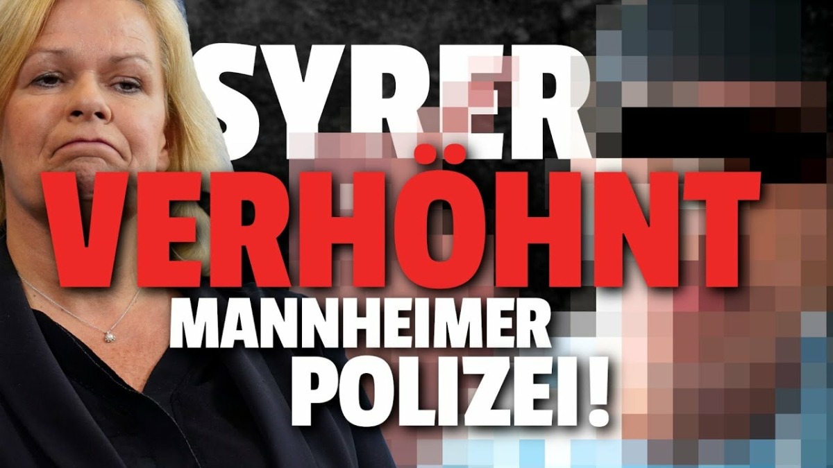Syrer verhöhnt Mannheim Polizisten!