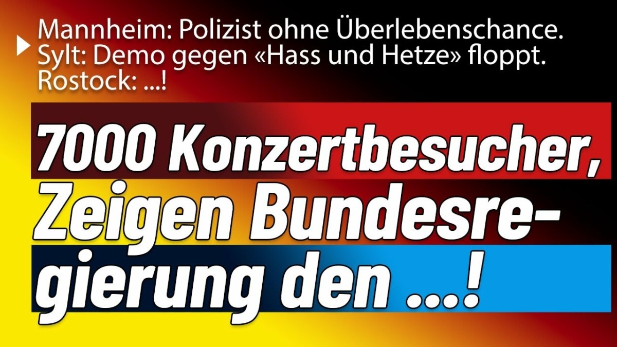 Eine ganze Konzerthalle zeigt es Scholz, Habeck, Baerbock und dem ganzen Rest dieser Clique!