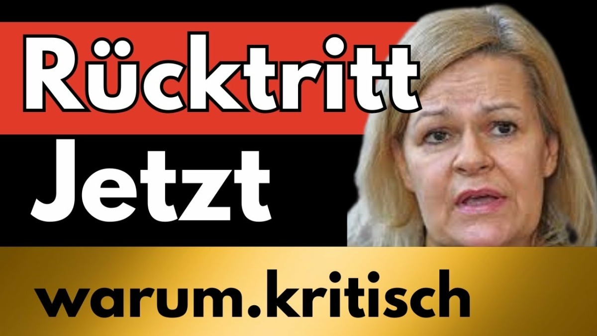 Ich fordere den Rücktritt von Nancy Faeser!