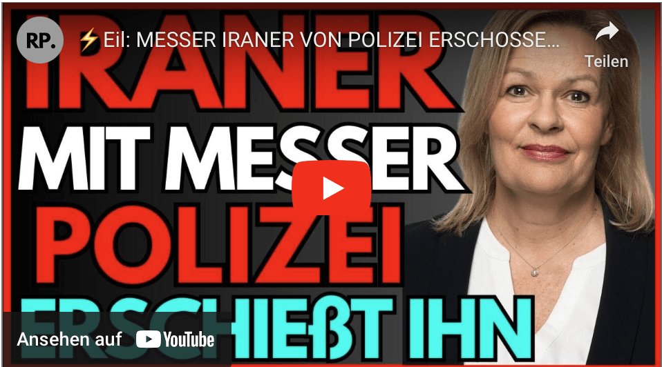 Eil: MESSER IRANER VON POLIZEI ERSCHOSSEN!!!