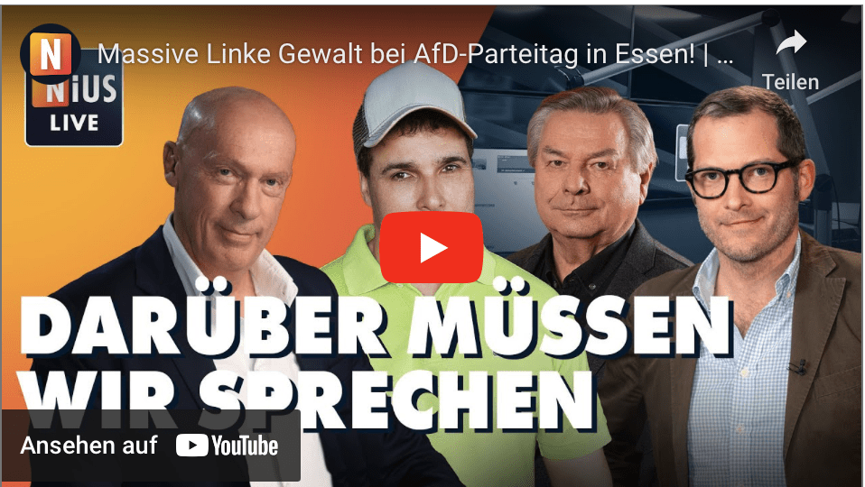 Massive Linke Gewalt bei AfD-Parteitag in Essen!