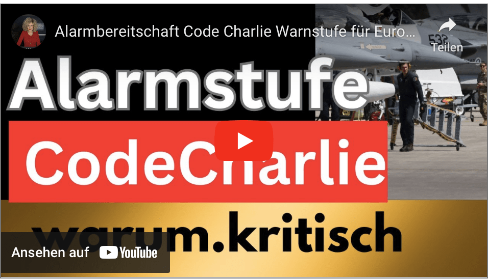 Alarmbereitschaft Code Charlie Warnstufe für Europa