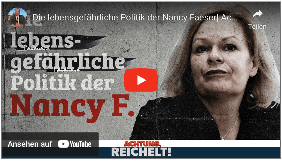 Die lebensgefährliche Politik der Nancy Faeser| Achtung, Reichelt! vom 01.07.2024