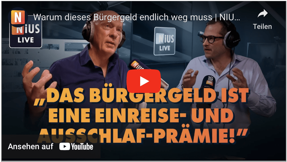 Warum dieses Bürgergeld endlich weg muss!