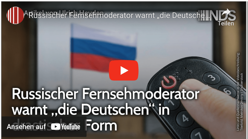 Russischer Fernsehmoderator warnt „die Deutschen“ in drastischer Form | Ulrich Heyden | NDS-Podcast