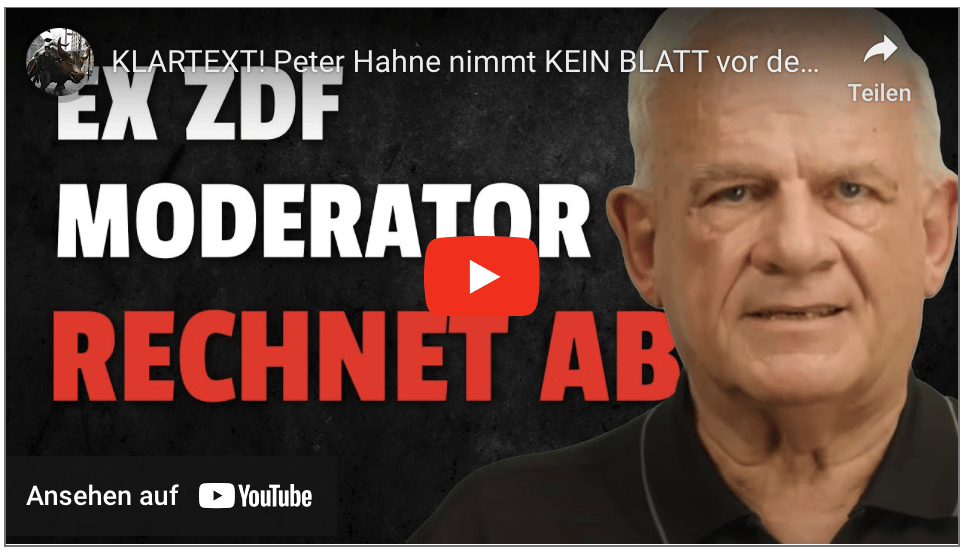 KLARTEXT! Peter Hahne nimmt KEIN BLATT vor den Mund!