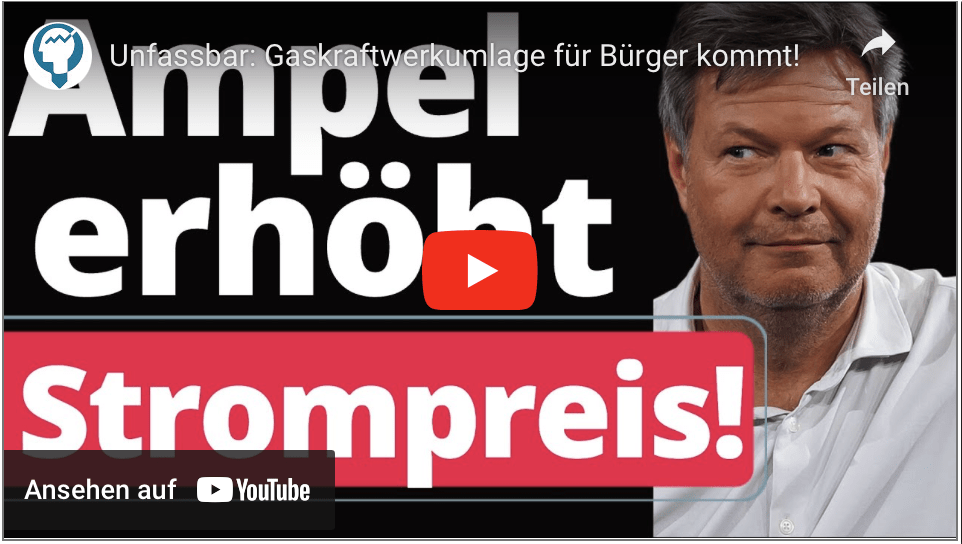 Unfassbar: Gaskraftwerkumlage für Bürger kommt!