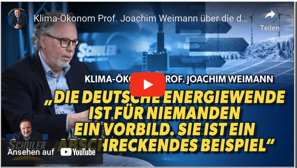 Klima-Ökonom Prof. Joachim Weimann über die deutsche Energiewende!