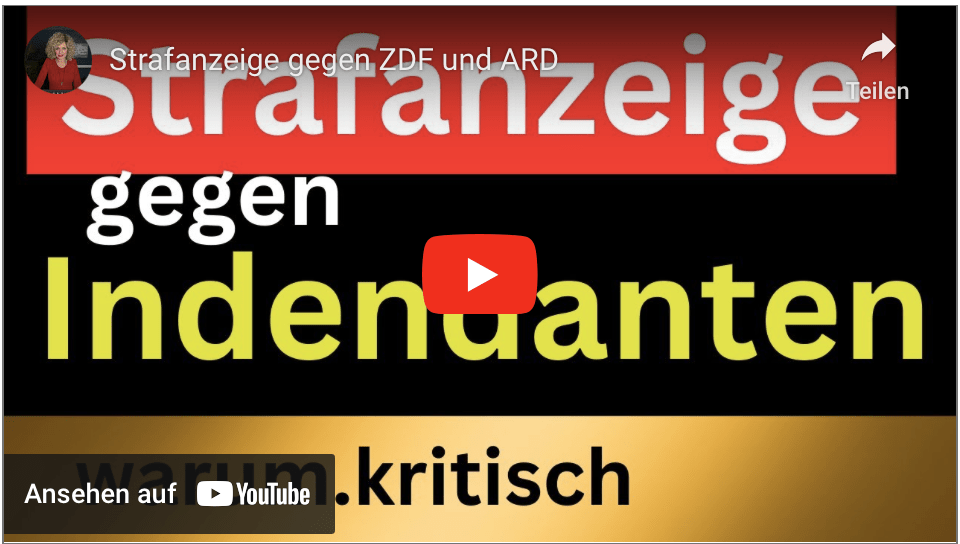 Strafanzeige gegen ZDF und ARD