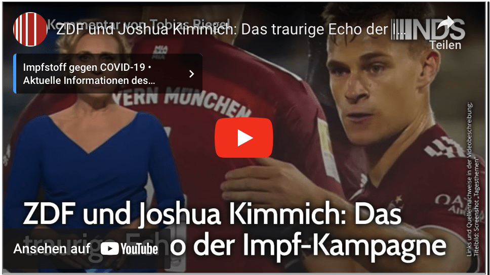 ZDF und Joshua Kimmich: Das traurige Echo der Impf-Kampagne!
