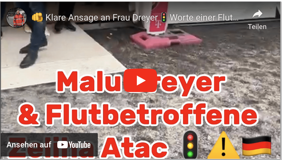 Klare Ansage an Frau DreyerWorte einer Flutbetroffenen an Malu Dreyer