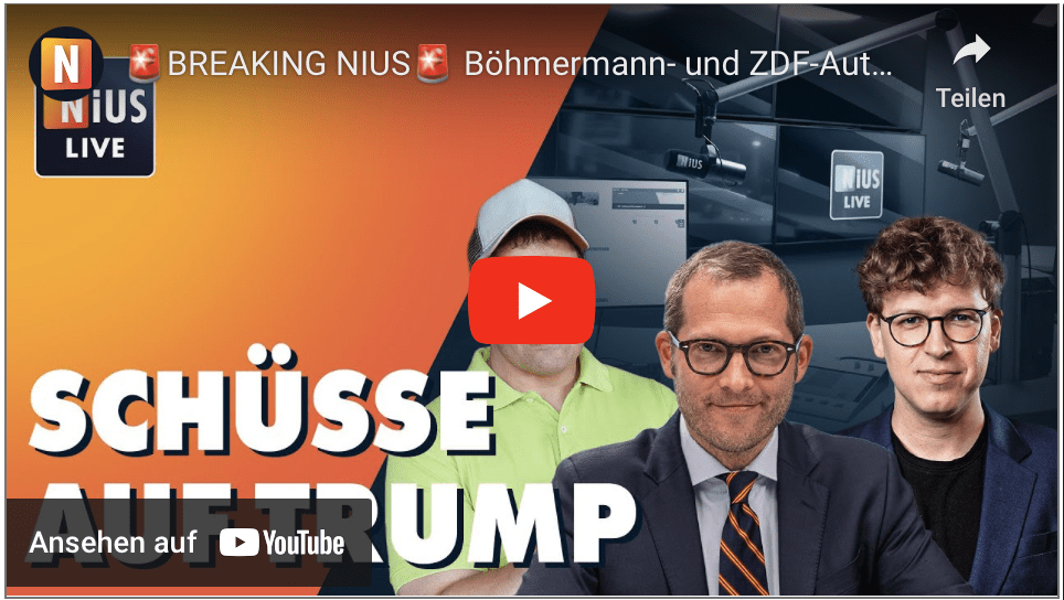 BREAKING NIUS: Böhmermann- und ZDF-Autor feixt über Trump-Attentat!