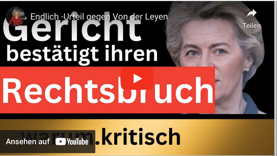 Endlich -Urteil gegen Von der Leyen!