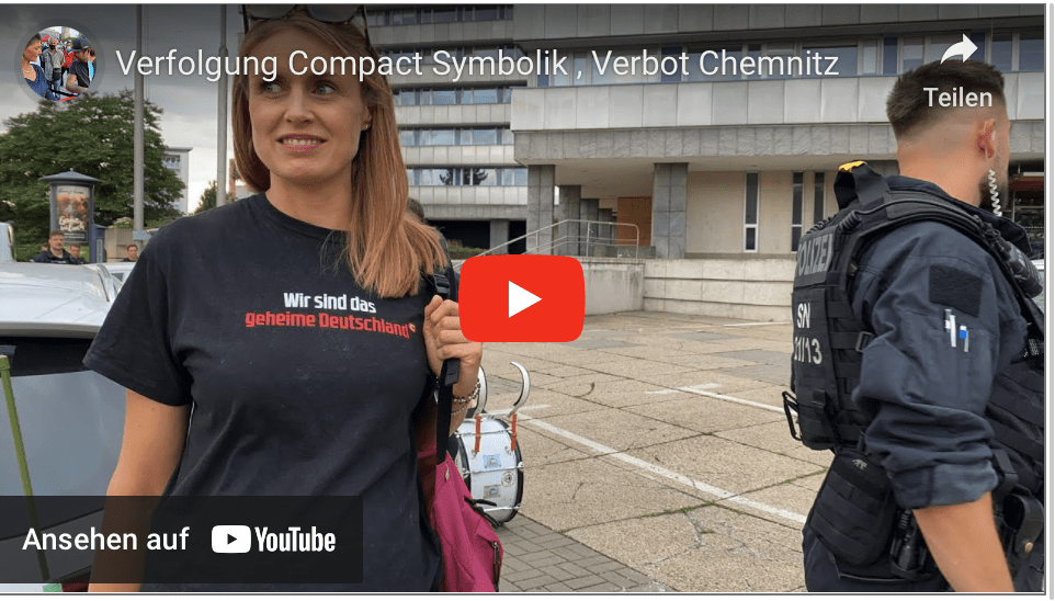 Verfolgung Compact Symbolik , Verbot Chemnitz