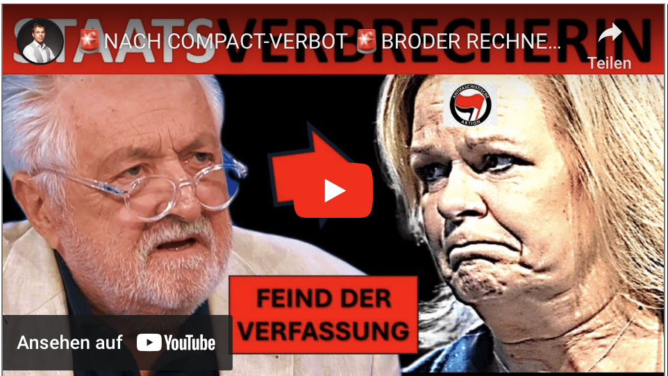 NACH COMPACT-VERBOT BRODER RECHNET MIT NANCY FAESER AB!