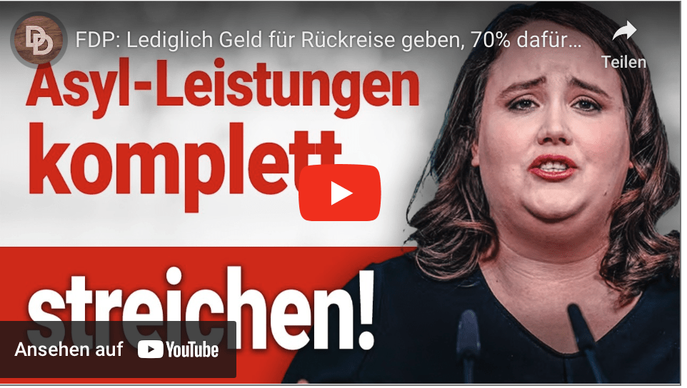 FDP: Lediglich Geld für Rückreise geben, 70% dafür!