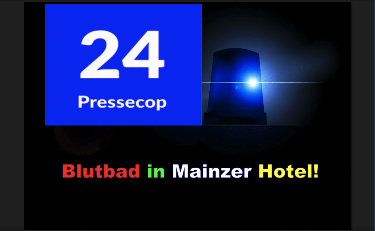 Mainz: Blutbad in Mainzer Hotel!