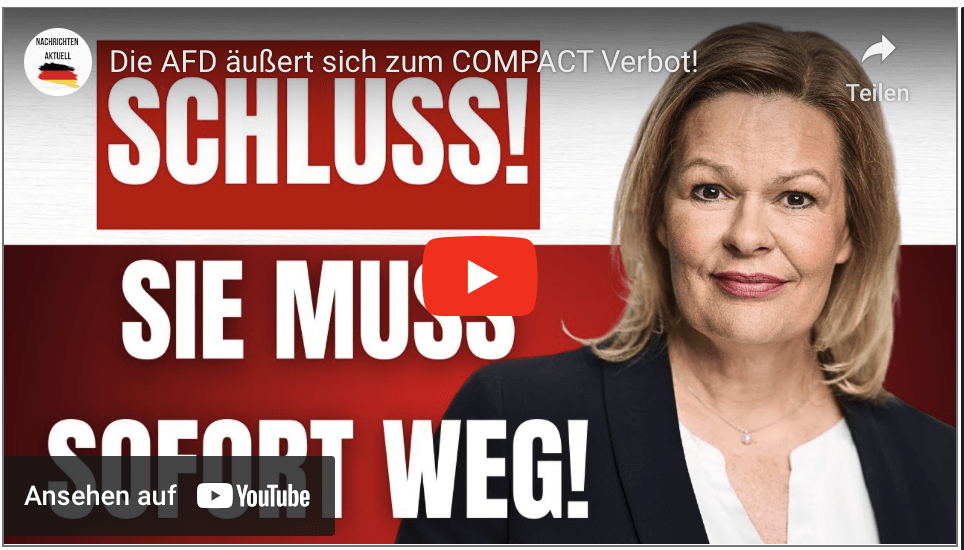 Die AFD äußert sich zum COMPACT Verbot!