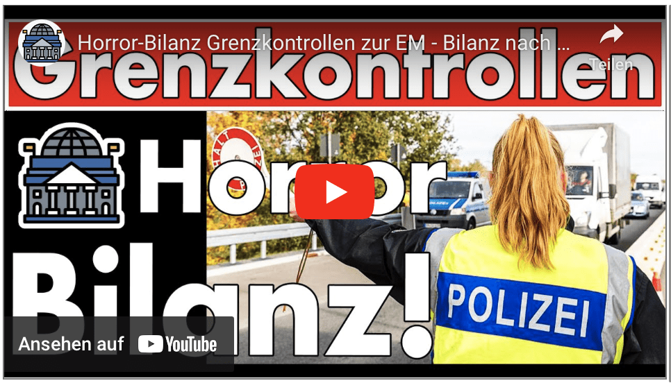 Horror-Bilanz Grenzkontrollen zur EM – Bilanz nach 5 Wochen: 1100 Haftbefehle vollstreckt!