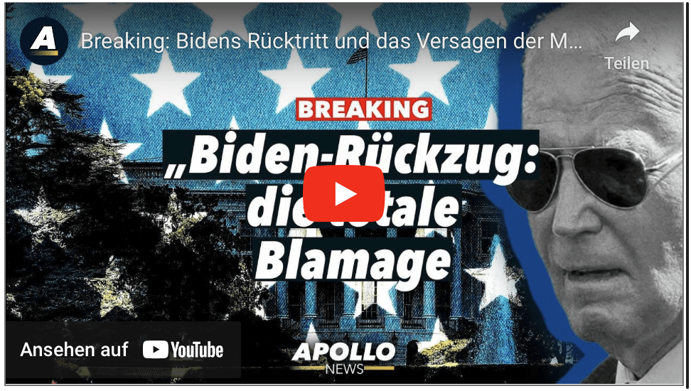 Breaking: Bidens Rücktritt und das Versagen der Medien – Apollo News-Spezial!