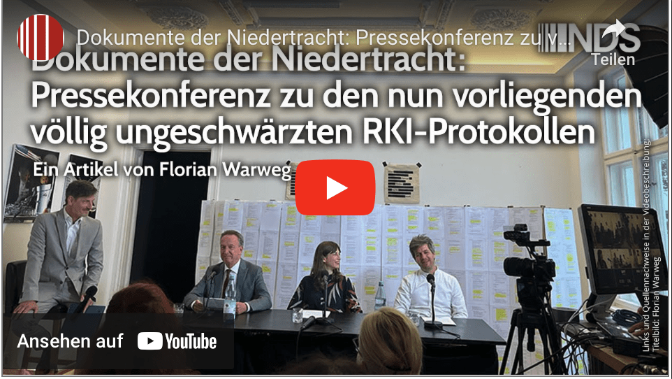 Dokumente der Niedertracht: Pressekonferenz zu völlig ungeschwärzten RKI-Protokollen. Florian Warweg