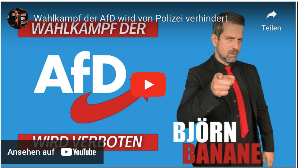 Wahlkampf der AfD wird von Polizei verhindert