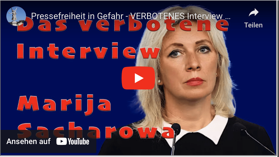 Pressefreiheit in Gefahr – VERBOTENES Interview mit Marija Sacharowa aus Moskau
