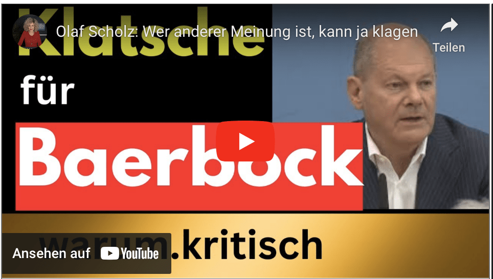 Olaf Scholz: Wer anderer Meinung ist, kann ja klagen!