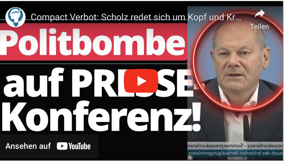 Compact Verbot: Scholz redet sich um Kopf und Kragen!