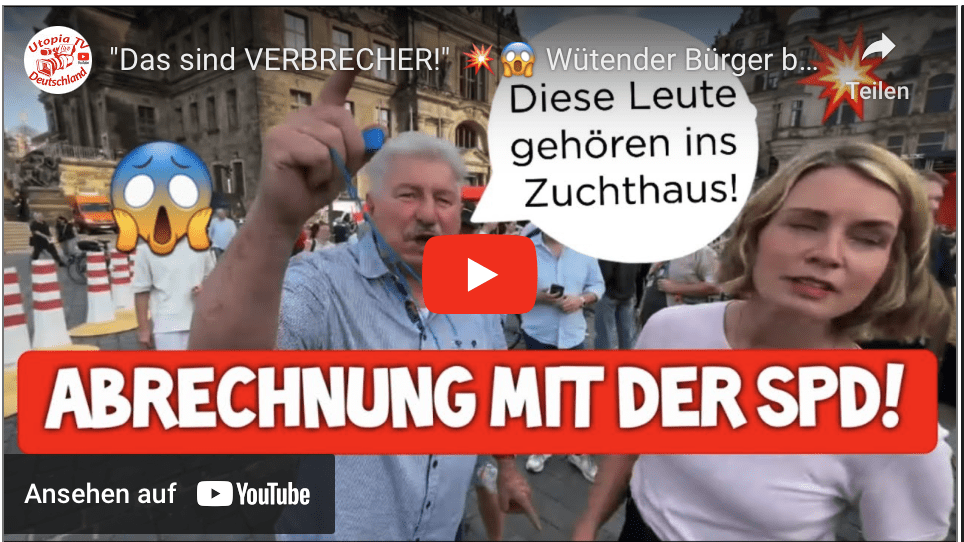 „Das sind VERBRECHER!“ Wütender Bürger bei SPD Wahlveranstaltung & Olaf Scholz  Dresden Sachsen!