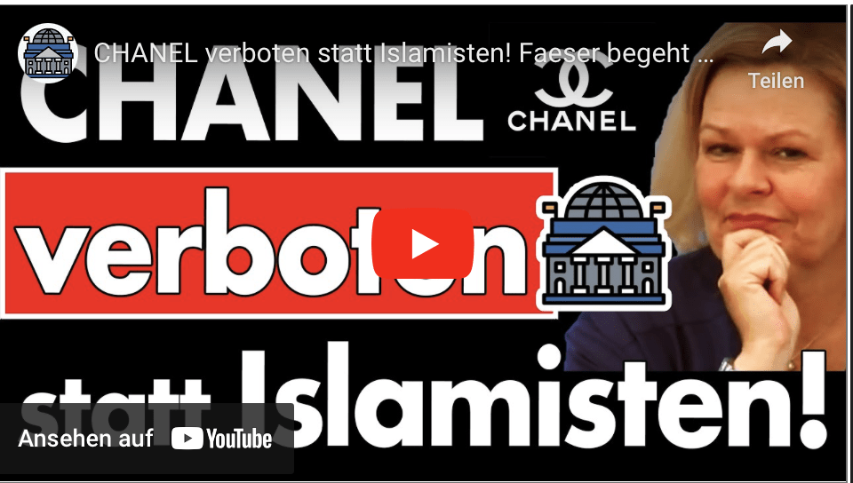 CHANEL verboten statt Islamisten! Faeser begeht größten Fehler ihrer Karriere! Jetzt muss sie gehen!