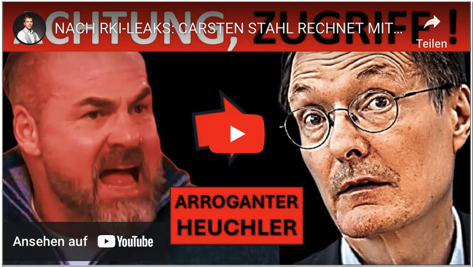 NACH RKI-LEAKS: CARSTEN STAHL RECHNET MIT LAUTERBACH AB!
