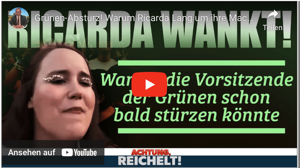 Grünen-Absturz! Warum Ricarda Lang um ihre Macht bangen muss! | Achtung, Reichelt! vom 29.07.2024