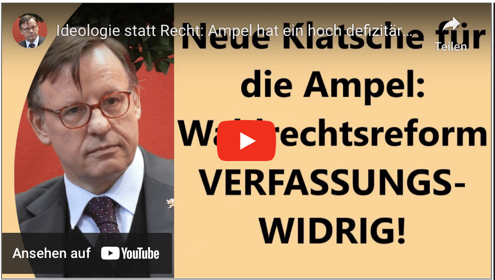 Ideologie statt Recht: Ampel hat ein hoch defizitäres Rechtsverständnis