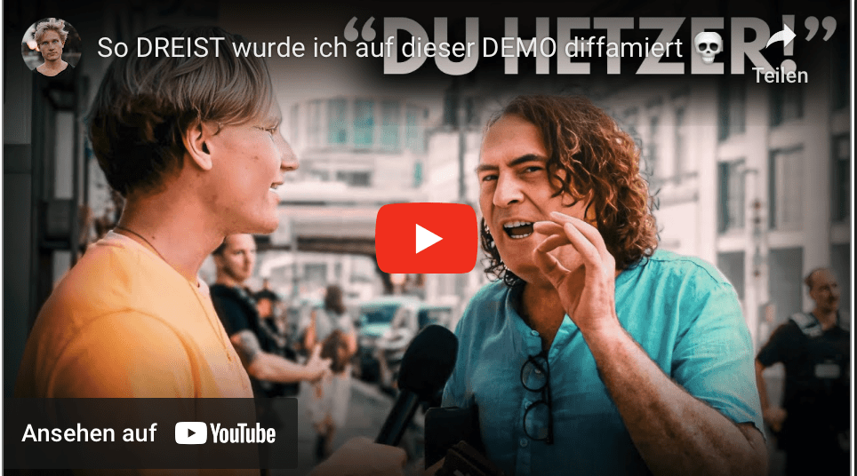 So DREIST wurde ich auf dieser DEMO diffamiert!