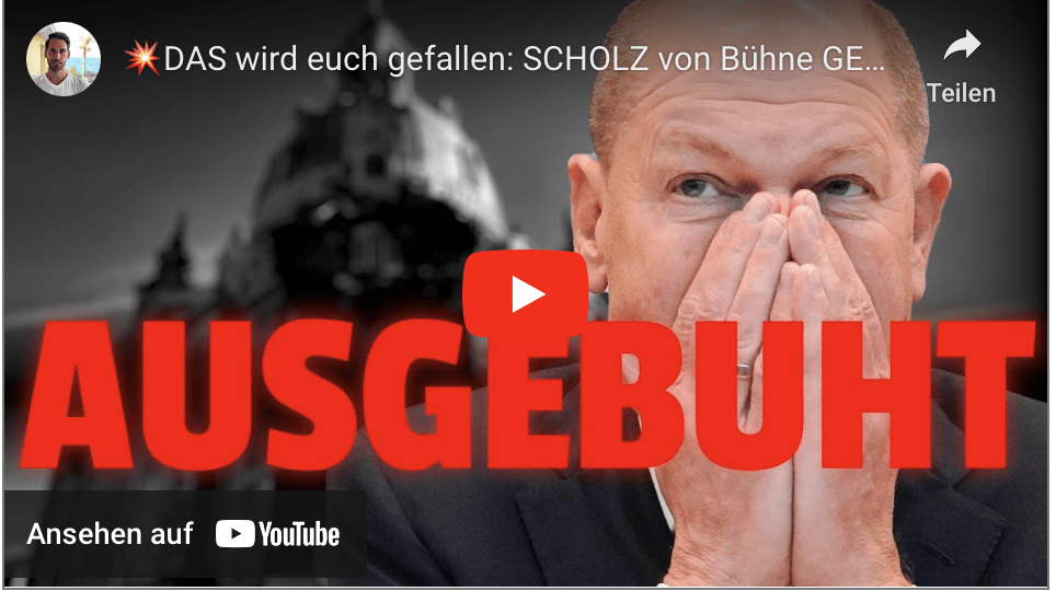 DAS wird euch gefallen: SCHOLZ von Bühne GEJAGT