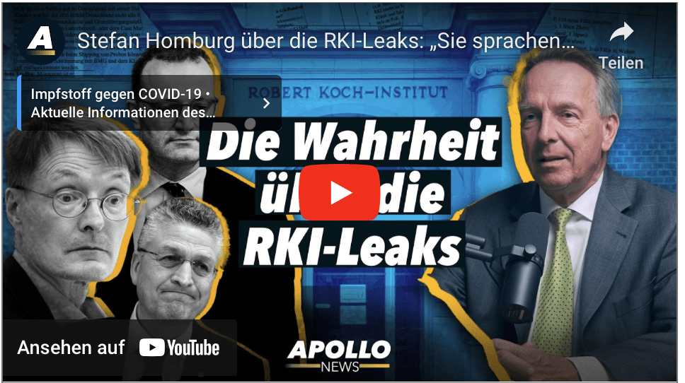 Stefan Homburg über die RKI-Leaks: „Sie sprachen mit gespaltener Zunge“!