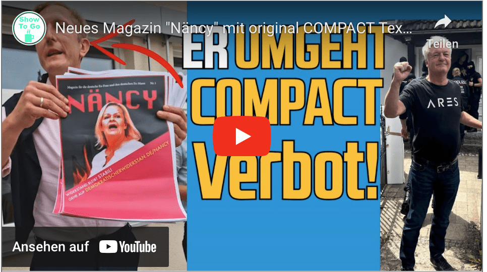 Neues Magazin „Näncy“ mit original COMPACT Texten aus 08/24!