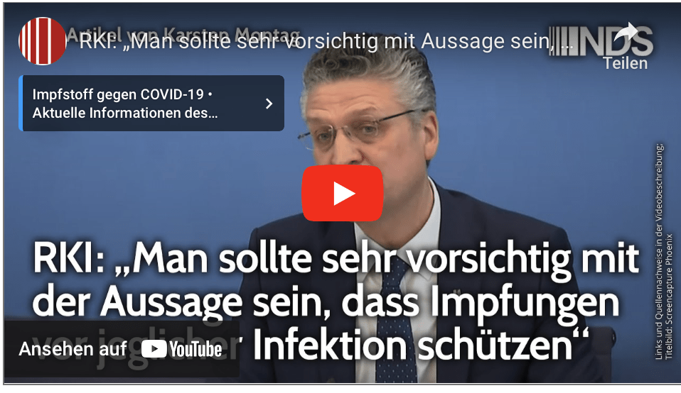 RKI: „Man sollte sehr vorsichtig mit Aussage sein, dass Impfungen vor jeglicher Infektion schützen“